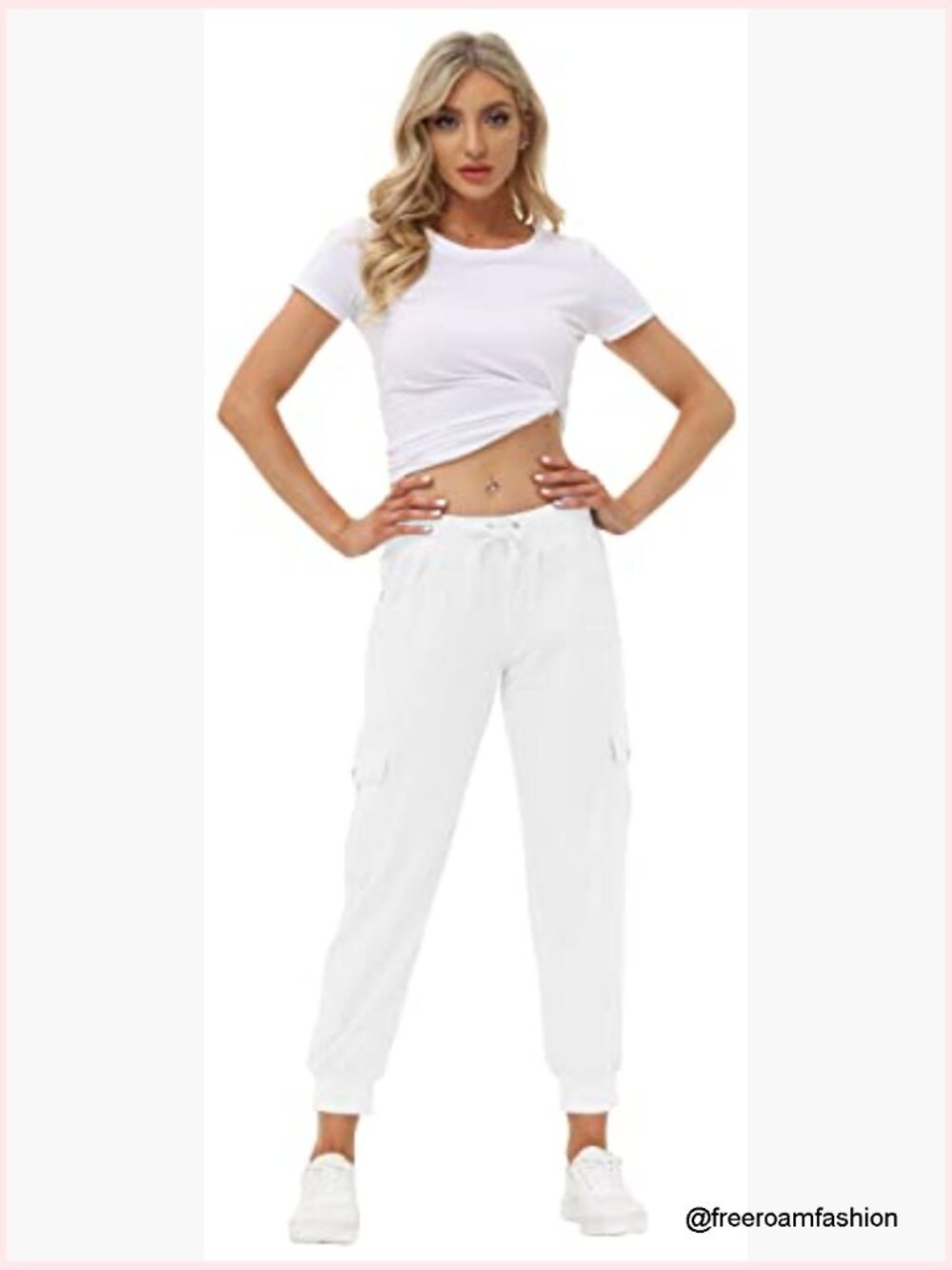 Women's Lightweight Hiking Cargo Pants Quick Dry Joggers with Pockets - Picture 2 of 7